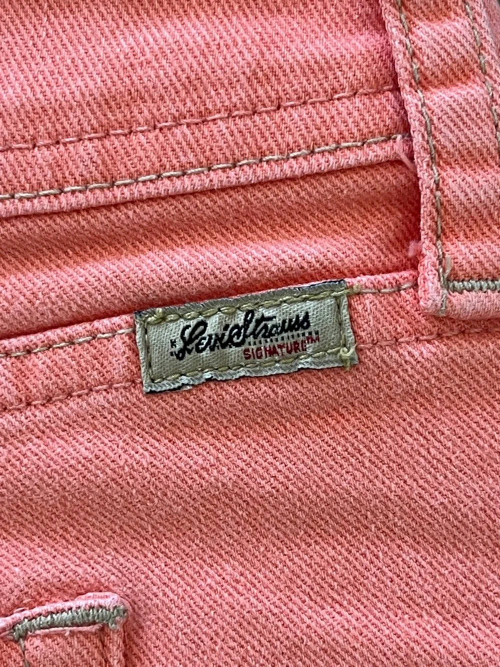 Women's Coral Pink Denim Shorts